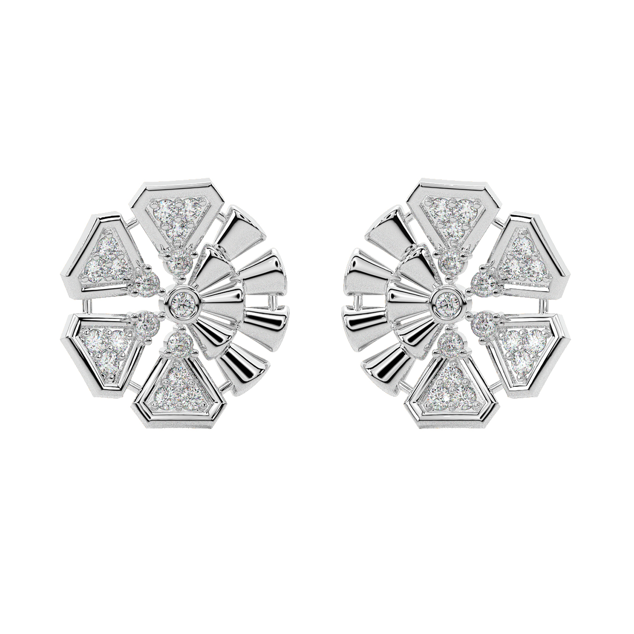 Octavia Round Diamond Stud Earrings